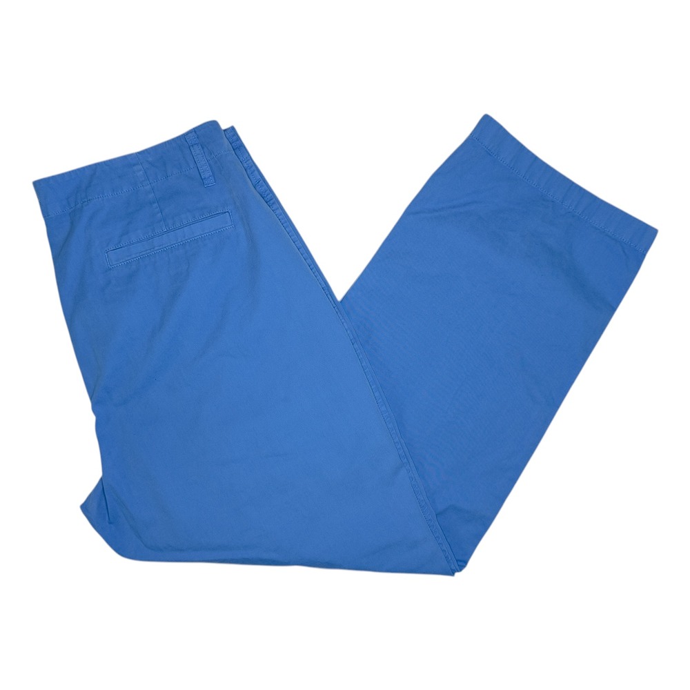 J Crew Pants Women's Size 32‎ Blue Sailor Heritage Chino Straight Leg Mid Rise